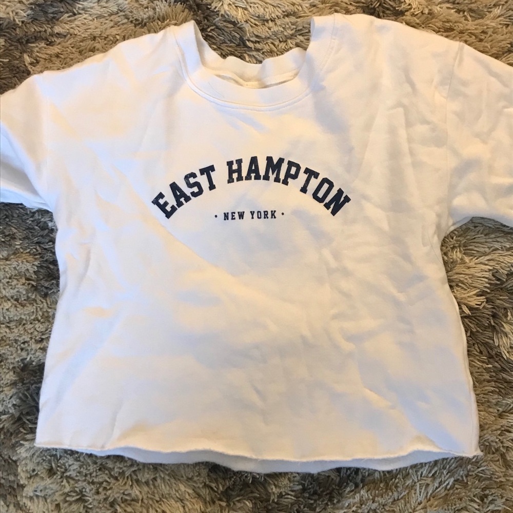 brand new east hampton cropped crewneck